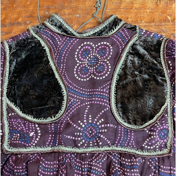 Vintage Indian 70s Mosaic Print Cotton Gauze Dress - Picture 11 of 13